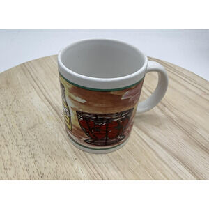 Ceramic Coffee Tea Mug Kitchen Still Life Tomatoe Olive Oil Rustic Unbranded VTG